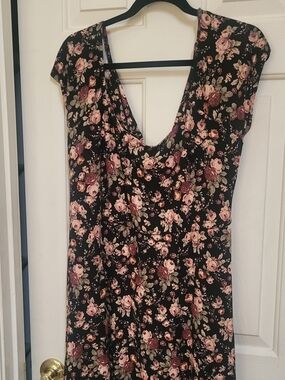 Torrid Black Floral Mini Dress
